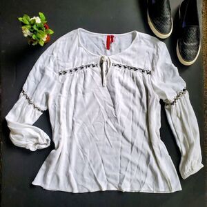 Love Scarlett White Peasent Blouse